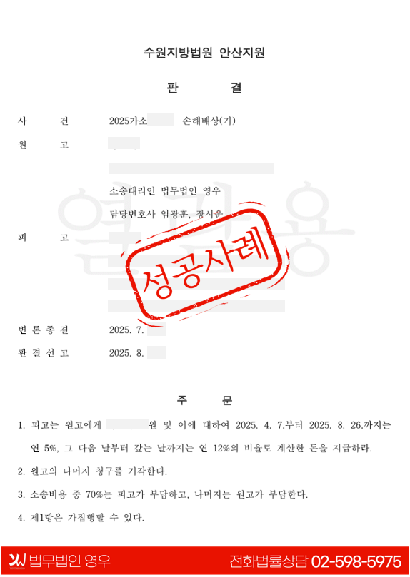  폭행·상해 치료비와 영업손실 등 손해배상 청구 성공사례 대표 이미지