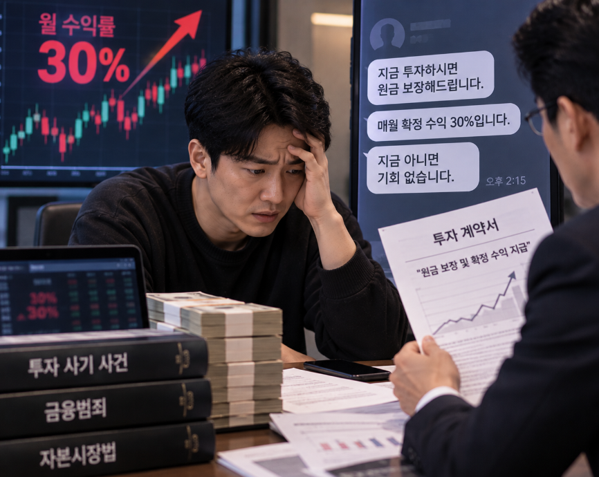 주식투자사기 기소유예, 수익 보장 약속도 선처받을 수 있을까요?