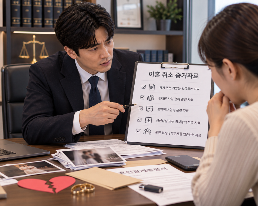 이혼 전문 변호사, 이혼 취소에는 어떤 증거가 필요할까요?